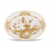Ginori Oriente Italiano Aurum Oval Flat Platter - 13.5"
